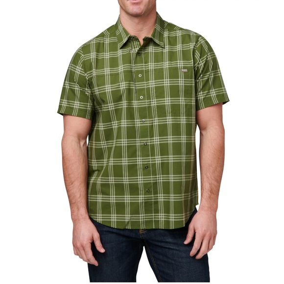 5.11 Tactical Other - 5.11 Tactical Shirt Men's Plaid Snap Button Short Sleeve Green Outdoors Size XL